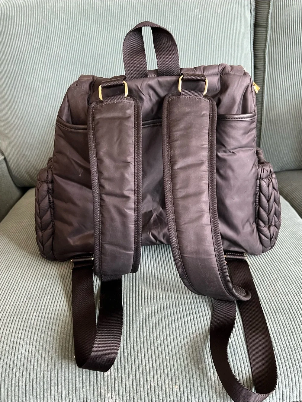 Happ Levy Puffer Backpack Daiperbag - Black